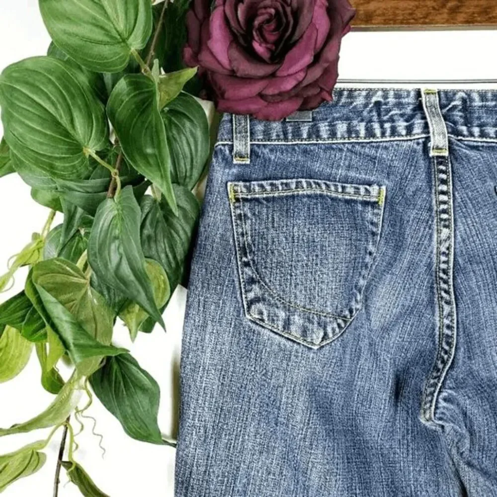 Paper Denim & Cloth Women's Medium Wash Low Rise Freighter Cropped Jeans Size 25
